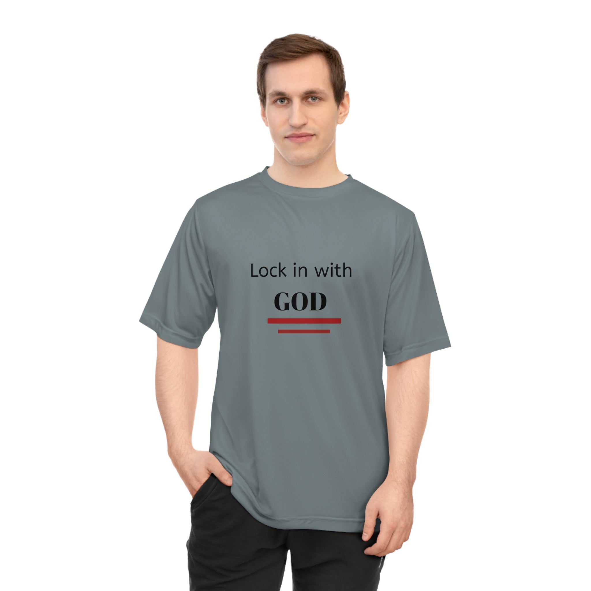 Performance T-Shirt, Motivational Workout Tee, Unisex Gym Apparel, Inspirational Fitness Shirt, Gift for Athletes, Faith-Based Sportswear