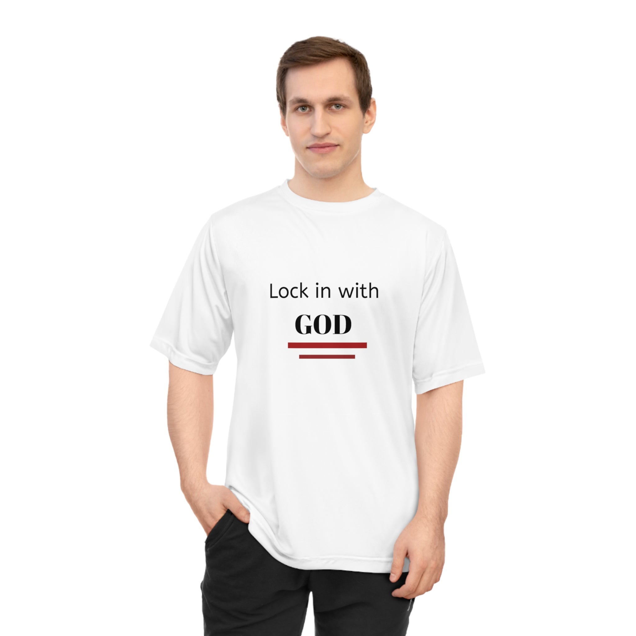 Performance T-Shirt, Motivational Workout Tee, Unisex Gym Apparel, Inspirational Fitness Shirt, Gift for Athletes, Faith-Based Sportswear