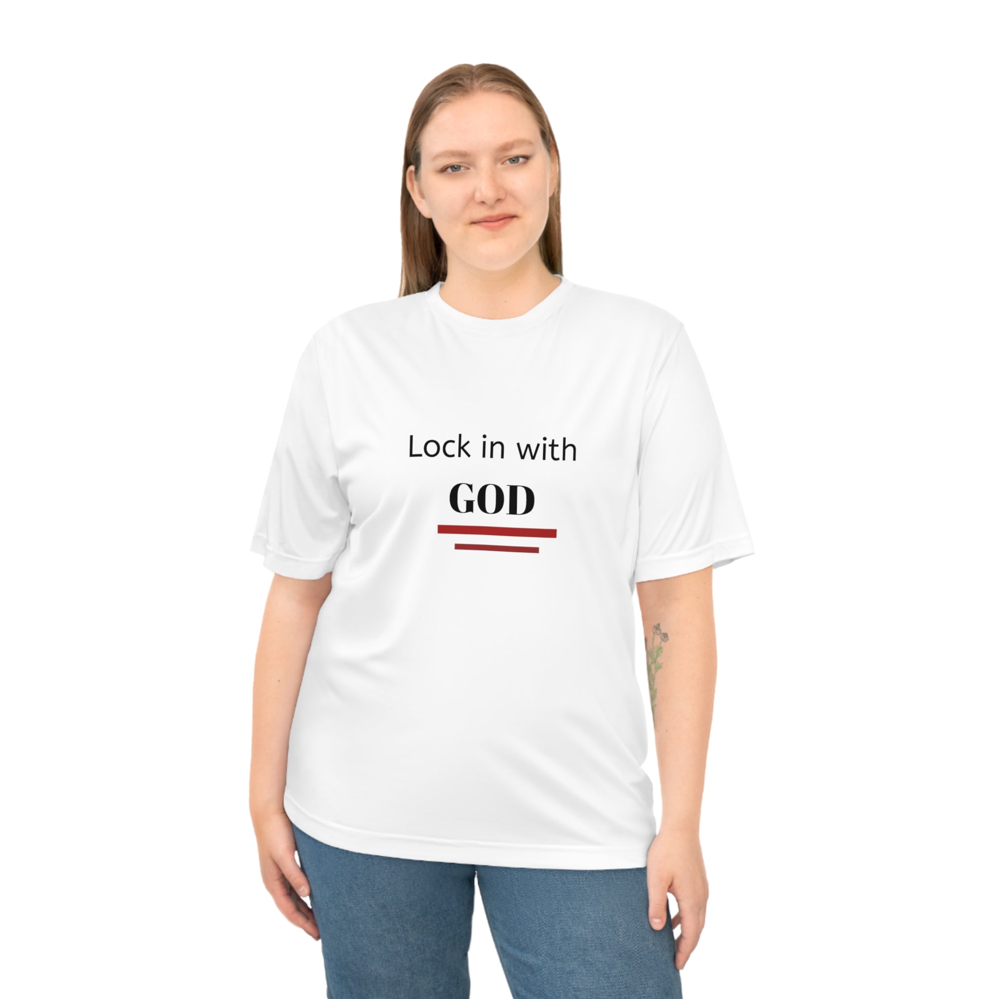 Performance T-Shirt, Motivational Workout Tee, Unisex Gym Apparel, Inspirational Fitness Shirt, Gift for Athletes, Faith-Based Sportswear