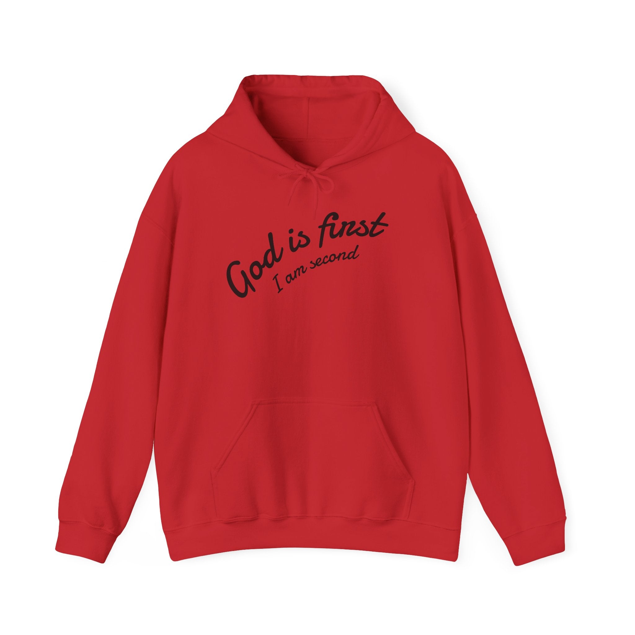 Unisex Inspirational Sweatshirt - God is First I am Second, Faith Hoodie, Christian Apparel, Cozy Gift, Spiritual Wear