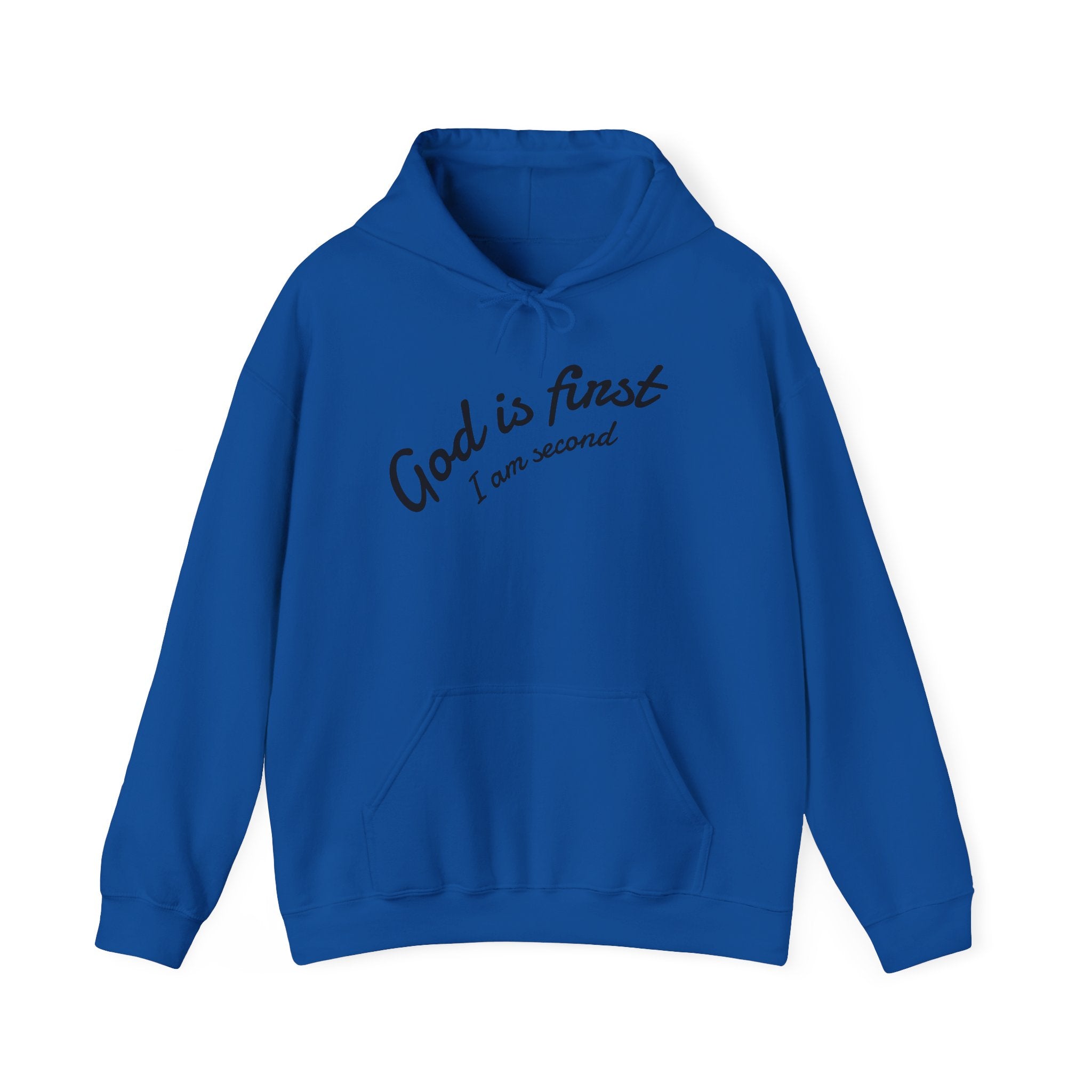 Unisex Inspirational Sweatshirt - God is First I am Second, Faith Hoodie, Christian Apparel, Cozy Gift, Spiritual Wear